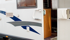 Security system in operation on a motorhome